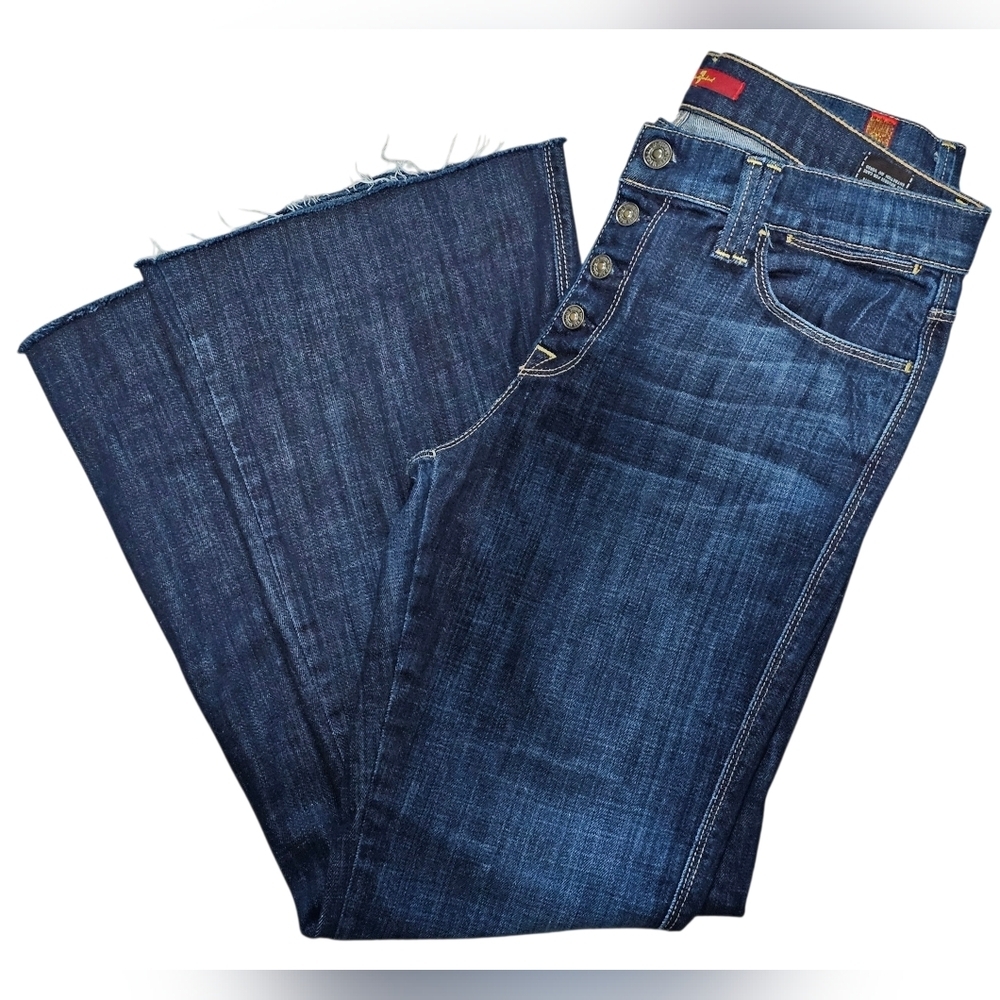 7 For All Mankind Women's Cropped/Capri With Flare Jeans. Size 28 - Picture 5 of 7